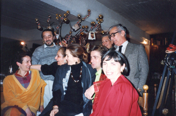 December. Artist friends in the studio. Below, the engraver, Siaterli, Savina, the sculptress 